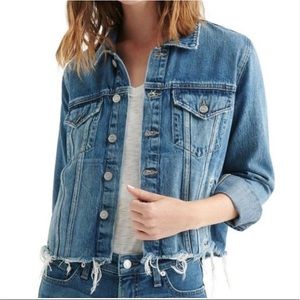 Women’s denim jacket with fringe